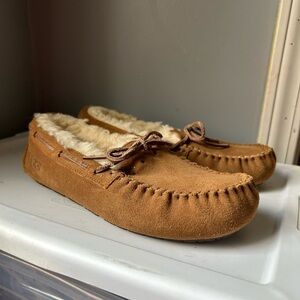UGG Chestnut Suede Moccasin Slippers